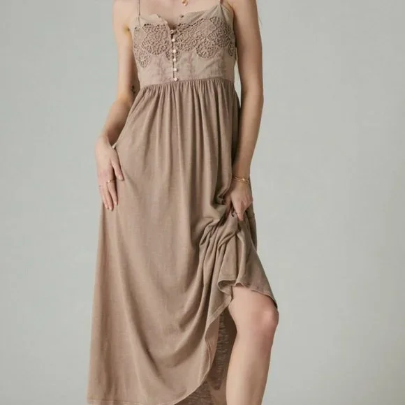 knee length dresses for ladies Elegant Return Someday Woven Lace Midi Dress main image 0